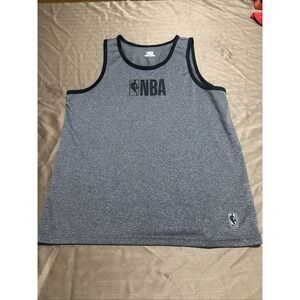 NBA Cutoff Tshirt Men's Large Grey Sleeveless Cutoff 10045